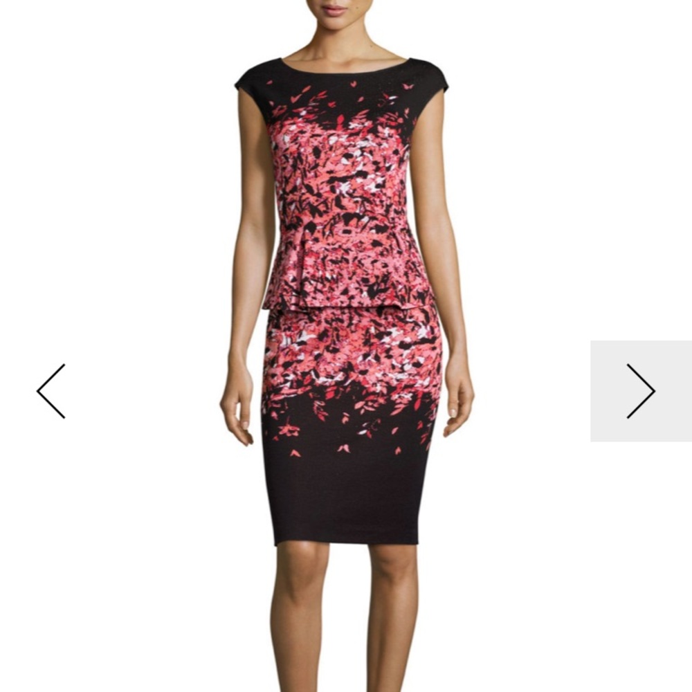 St. John Collection peplum jacquard Dress.